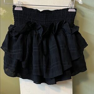 DO+BE Black Layered Mini Skirt